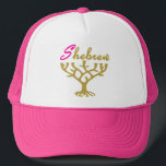 Shebrew Menorah Livets träd Keps<br><div class="desc">Shebrew,  hebreisk version.</div>