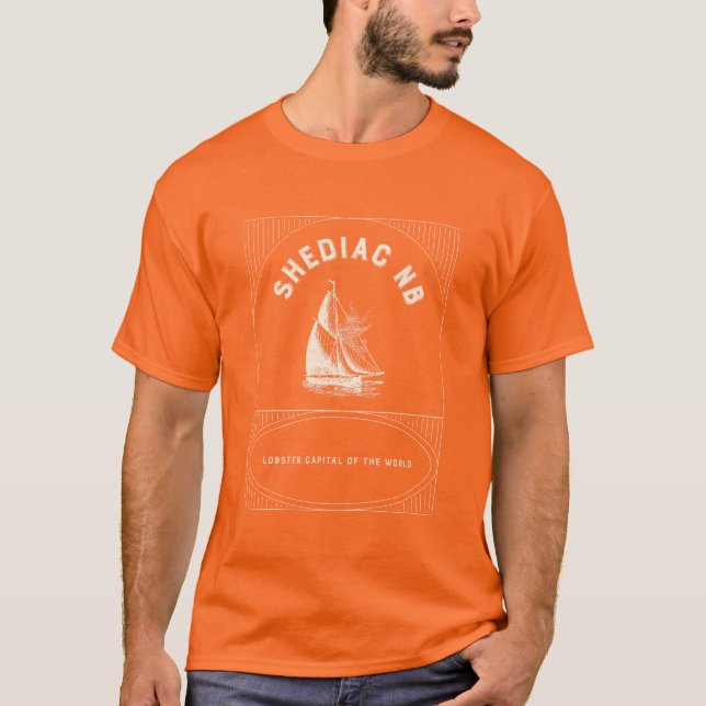 Shediac NB Lobster Capital of the world T Shirt (Framsida)