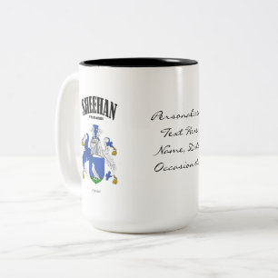 Sheehan Family Crest, Translation & Meaning Två-Tonad Mugg