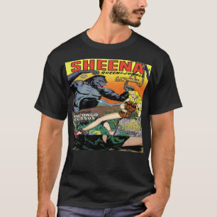 Sheena Queen of the Jungle Tecknad Bok T-Shirt