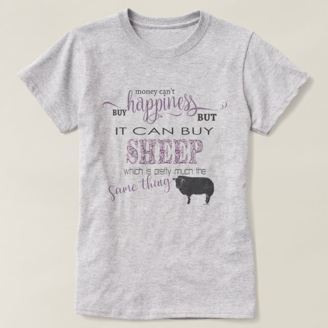 SHEEP ÄLSKARE | Pengar kan inte köpa lycka T-shirt (Design framsida)