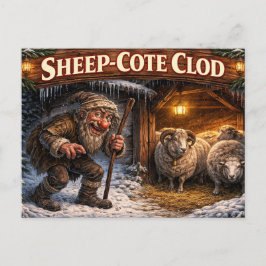 Sheep Cote Clod Icelandic Yule Lad Postcard Vykort