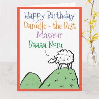 Sheep Design Grattis på födelsedagen till Masseur Kort