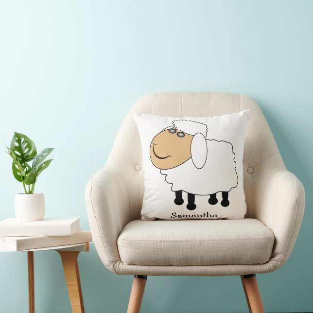 Sheep Design Personalised Kudde (Stol)