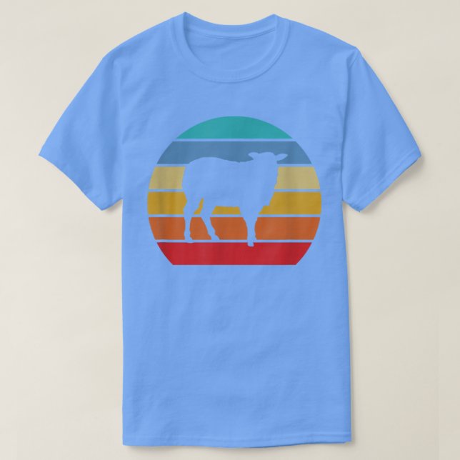 Sheep Farmer Farm Animal Retro  T Shirt (Design framsida)