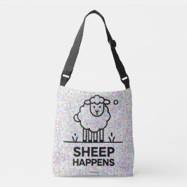 SHEEP HAPPEN Funny Crossbody Tote Bag Gift Axelväska