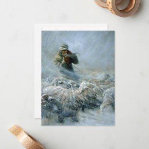 Sheep Herder, Storm by Newell Convers Wyeth Anteckningskort