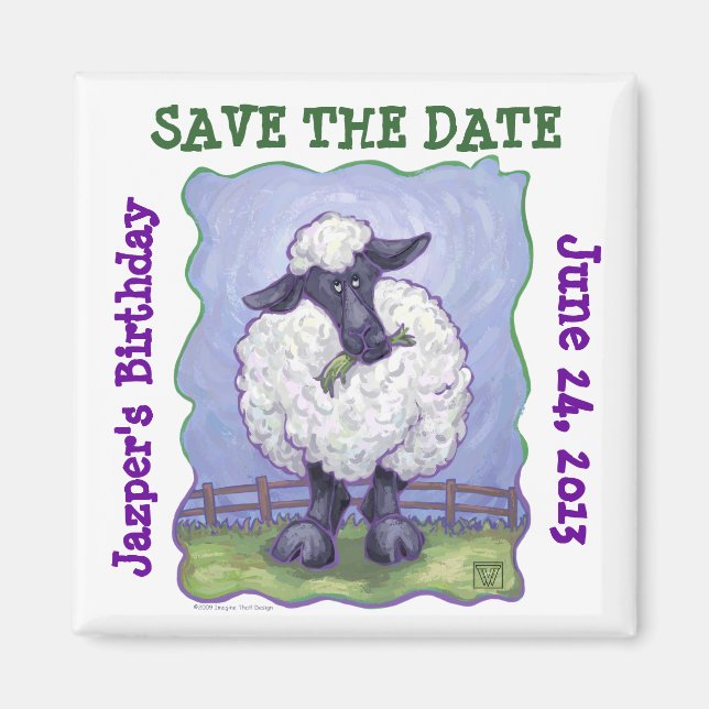 Sheep Party Center Magnet (Framsidan)