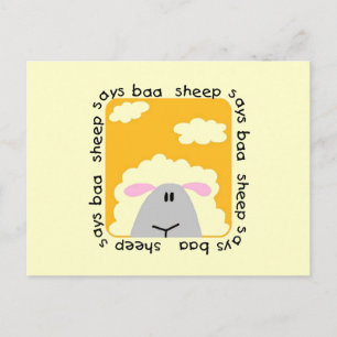 Sheep Says Baa Tshirts och Gifts Vykort