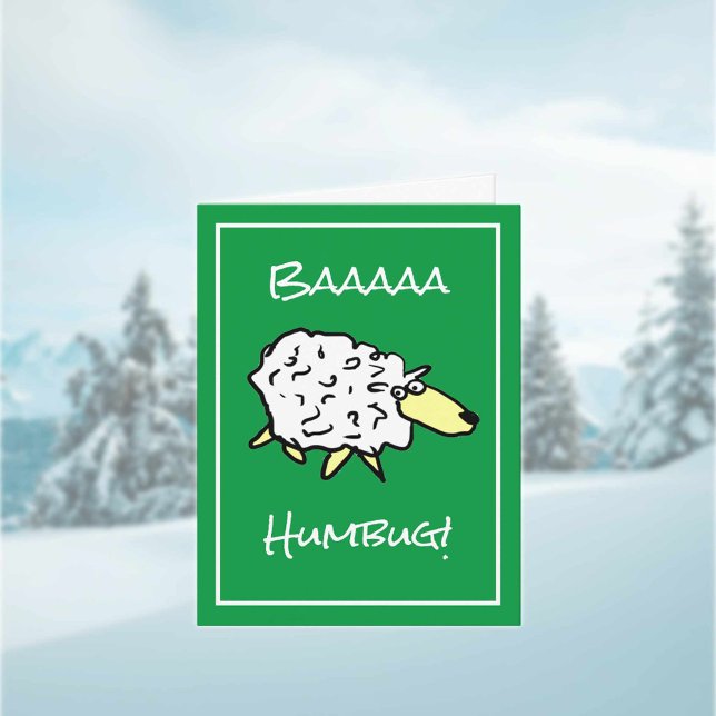 Sheep Says Baaaa Humbug - julkort Kort (Skapare uppladdad)