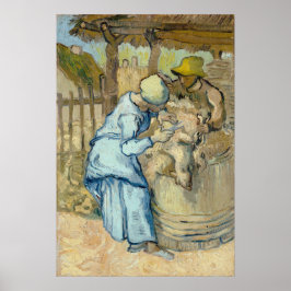 Sheep Shearer efter Millet av Vincent Van Gogh Poster