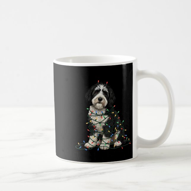 Sheepadoodle Christmas I'm Fine Everything Is Fine Kaffemugg (Höger)