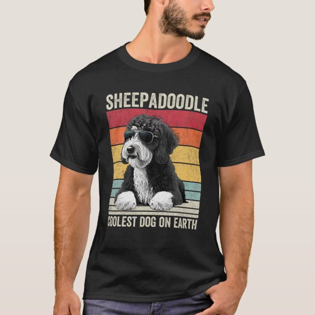 Sheepadoodle Coolest Hund on Earth Sheepadoodle T  Shirt (Framsida)