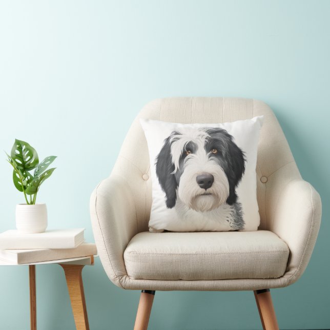 Sheepadoodle Dekorativ kudde (Stol)