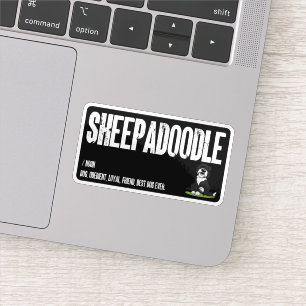 Sheepadoodle Hund Definition, Doodle Hund Noun Gif Klistermärken