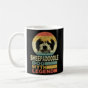 Sheepadoodle Hund Myth Legend Kaffemugg