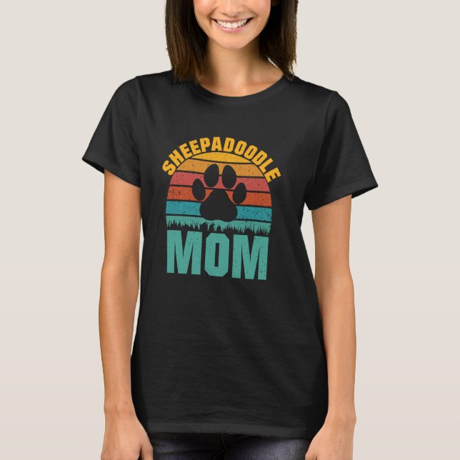 Sheepadoodle Mamma Sheepadoodle T Shirt (Framsida)