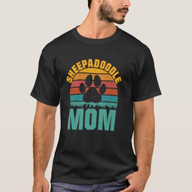 Sheepadoodle Mamma Sheepadoodle T Shirt (Framsida)