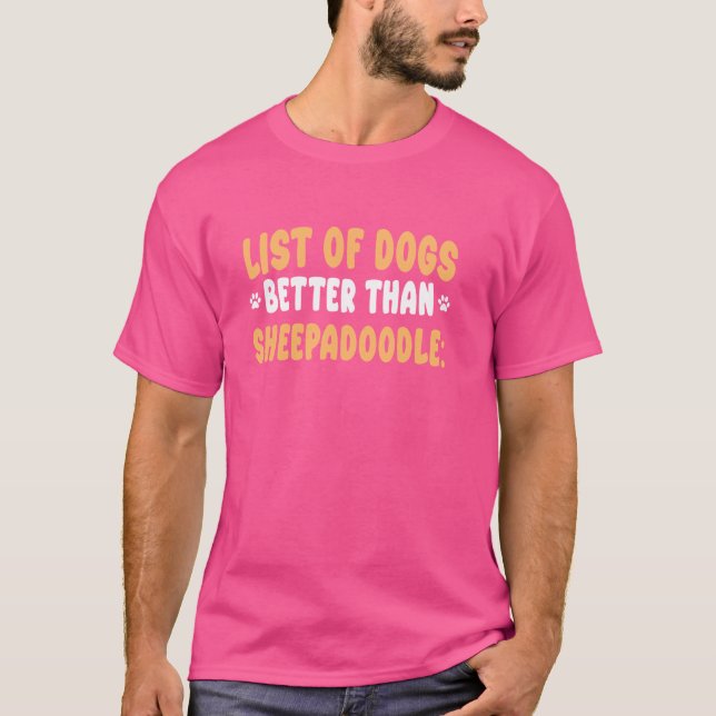 Sheepadoodle Päls Parent Sheeppoo Owner Kor Ras T Shirt (Framsida)