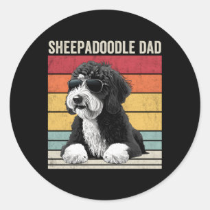Sheepadoodle Pappa Runt Klistermärke