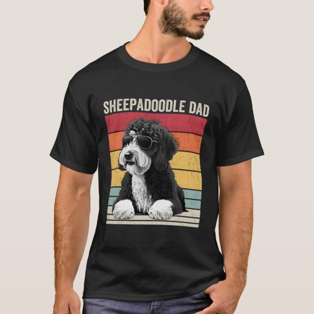 Sheepadoodle Pappa T Shirt (Framsida)