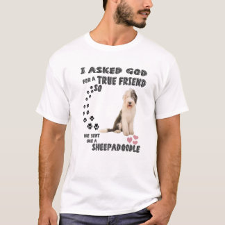 Sheepadoodle Quote Mom Sheepdogpoo Dad, Cute Sheep T Shirt