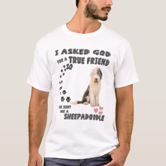 Sheepadoodle Quote Mom Sheepdogpoo Dad, Cute Sheep T Shirt