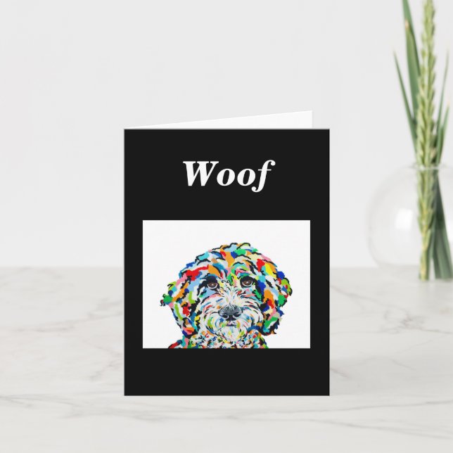 Sheepadoodle tom anteckningskort (Framsida)