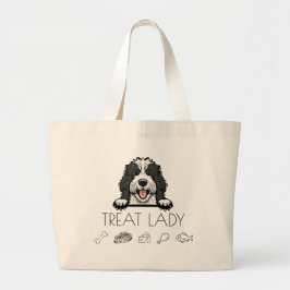 Sheepadoodle Treat Lady Totebag Jumbo Tygkasse