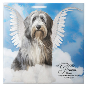 Sheepdog Angel Hund Personlig Pet Memorial Kakelplatta
