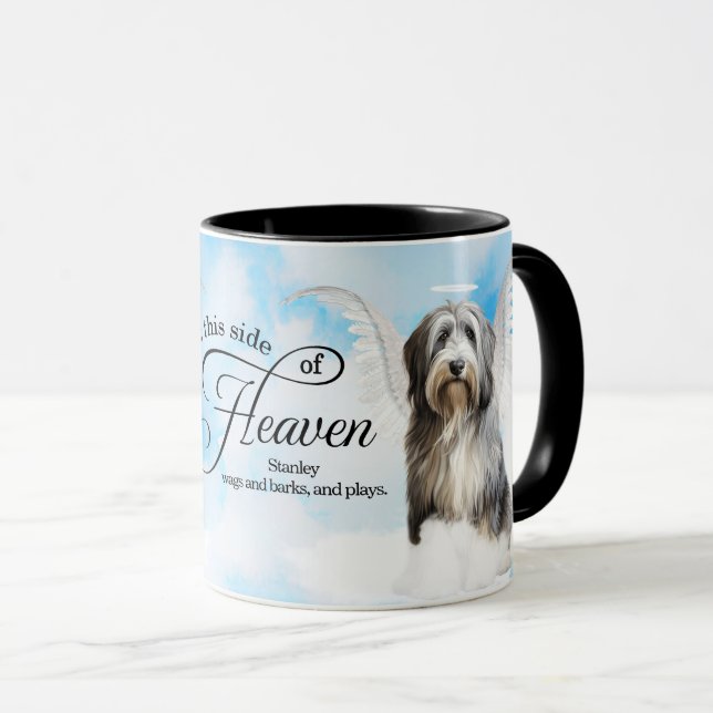 Sheepdog Angel in Heaven Personalized Memorial Mugg (Framsida höger)