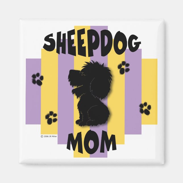 Sheepdog Mamma Magnet (Framsidan)