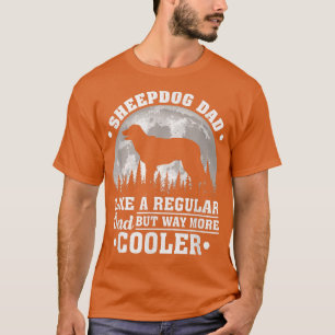 Sheepdog Pappa som en vanlig Pappa Funny Sheepdog T Shirt