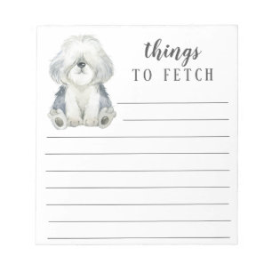 Sheepdog Sak to Fetch Anteckningsblock