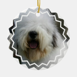 Sheepdogprydnad Julgransprydnad Keramik