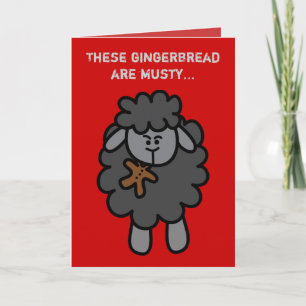Sheepeh äter det unkna pepparkakahelgdagkortet helgkort