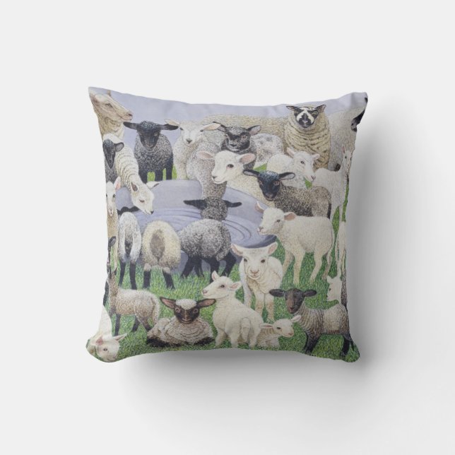 Sheepish känsla kudde (Framsida)