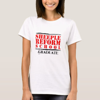 Sheeple skolhemstudent t shirt