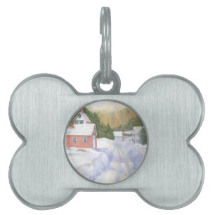 Sheepscott Maine Road ID-bricka Husdjur