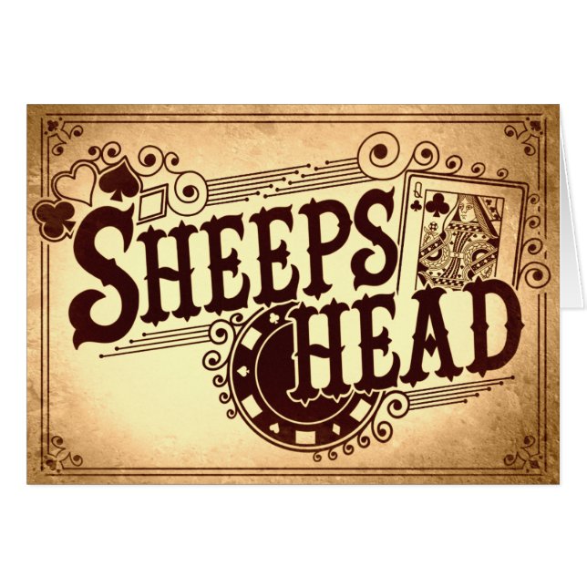 Sheepshead Hälsningskort (Framsidan Horizontal)