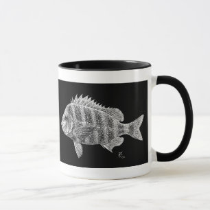 Sheepsheadfisk på muggen mugg