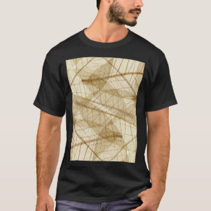Sheer Cream Beige Snöre Lövs T-shirt
