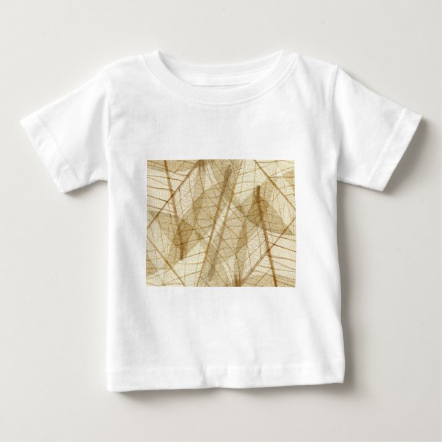 Sheer Cream Beige Snöre Lövs Tee Shirt (Framsida)