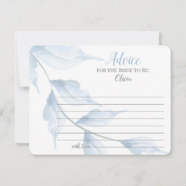 Sheer Dusty Blue Advice for the Bride to be Rådkort