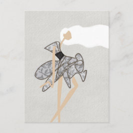 Sheer Motion Muse Glam Fashion Art Vykort