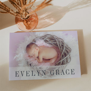 Sheer Overlay Baby Photo Christening eller Bapti Gästböcker