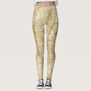 Sheer Snöre Lövs Leggings