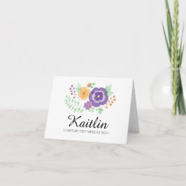 Sheer Summer Flowers | Kommer du att bli min brud? Inbjudan