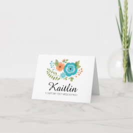 Sheer Summer Flowers | Kommer du att bli min brud? Inbjudan