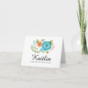Sheer Summer Flowers Kommer du att bli min brud? Inbjudan